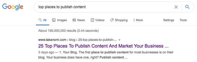 Boost SEO for Google Search by publishing in multiple places