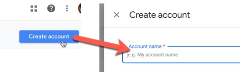 Create an account in Google Optimize