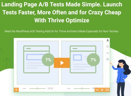 Thrive Optimize helps run A/B tests on WordPress