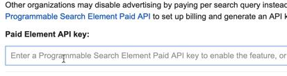 Enter a key to disable ads on your search engine