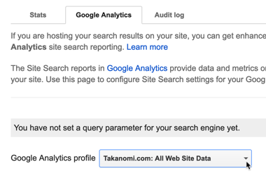 Link up Google Analytics after adding Google Search to your website