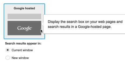 Use the Google hosted layout option to display the results on Google rather than within your own website