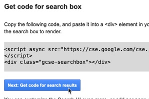 Google Search’s two column layout option gives you two code snippets