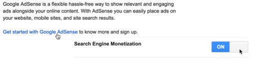 Link Google Search on your website with Google AdSense