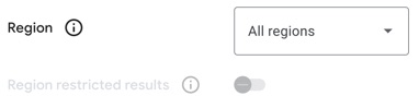Restrict the search results to a specific region only