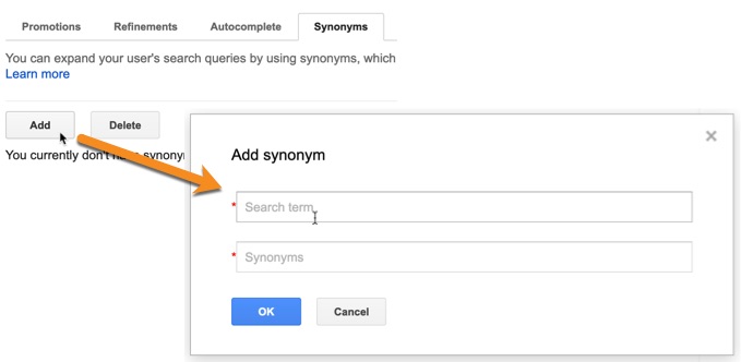 Add synonyms to your search engine to help users find what they are looking for