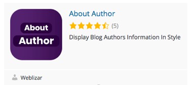 About Author plugin for Wordpress