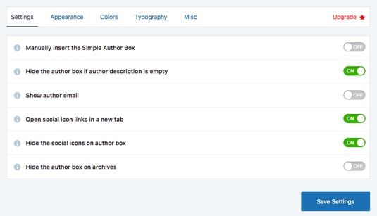 Simple Author Box—final settings