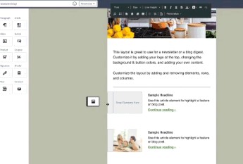 AWeber’s drag and drop email builder