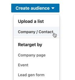 Upload an existing list of contacts to create a lookalike audience on LinkedIn