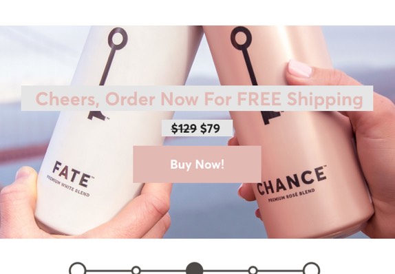 Example of CTA phrase—order now for free shipping