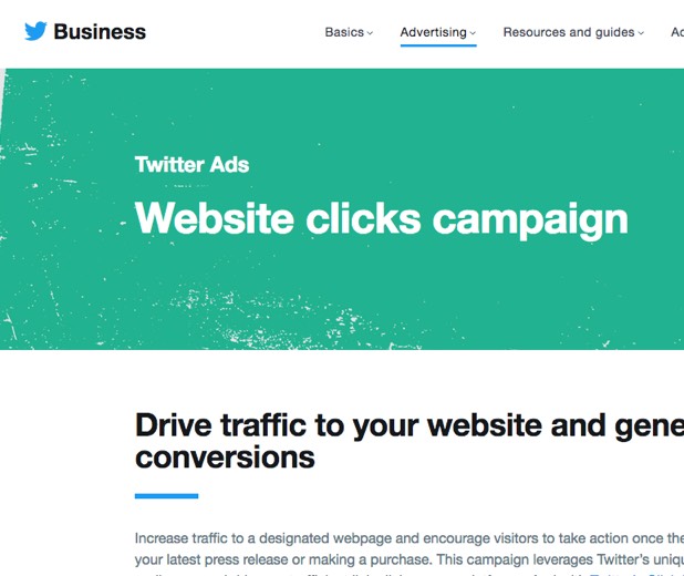 Drive traffic to your website with a website clicks campaign on Twitter