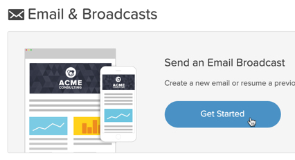 Generating website traffic via an email broadcast message