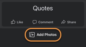 Tap the Add Photos button