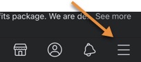 Open Facebook’s menu from inside the app