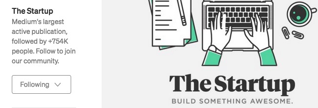 The Startup, one of Medium's largest Publications