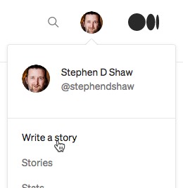 Write a story on Medium