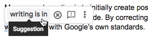 Using Google docs to correct grammar