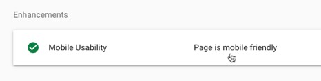 Google Search Console mobile friendly check