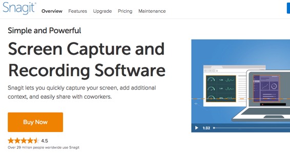  Software de captura de pantalla SnagIt