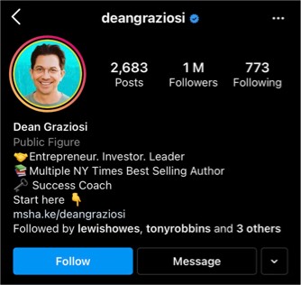 Optimize your bio to grow Instagram followers