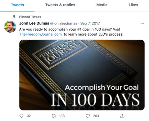 John Lee Dumas pinned Tweet