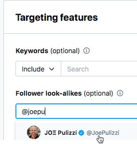 Twitter ads - targeting features