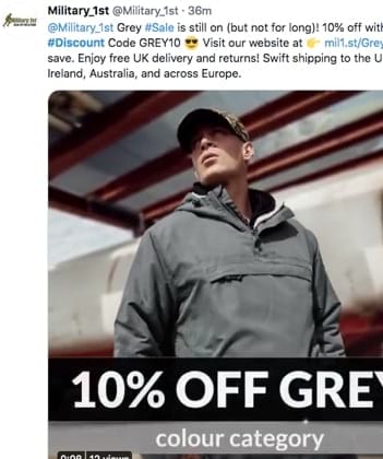 Make engaging posts by running rolling discounts in your social media posts for ecommerce stores