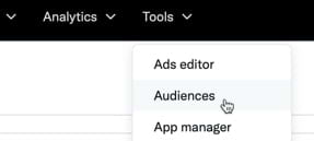 Go to Tools &gt; Audiences from the menu