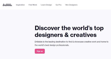 Dribbble’s platform for creators, including for infographics