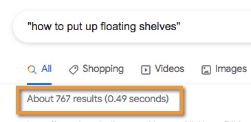 Our keyword research has shown us that this keyword has very low competition levels in terms of SEO