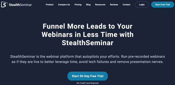 Use StealthSeminar to create pre-recorded webinars that can act as powerful lead magnets