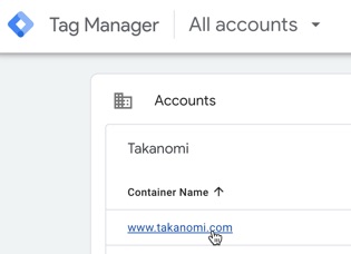 To install LinkedIn’s pixel, click through to your container in GTM