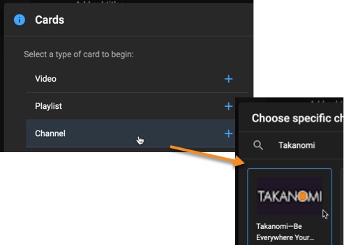 Add a channel card to help optimize your video for subscribers