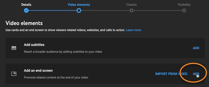 Optimize your video on YouTube for channel subscribers by adding an end screen