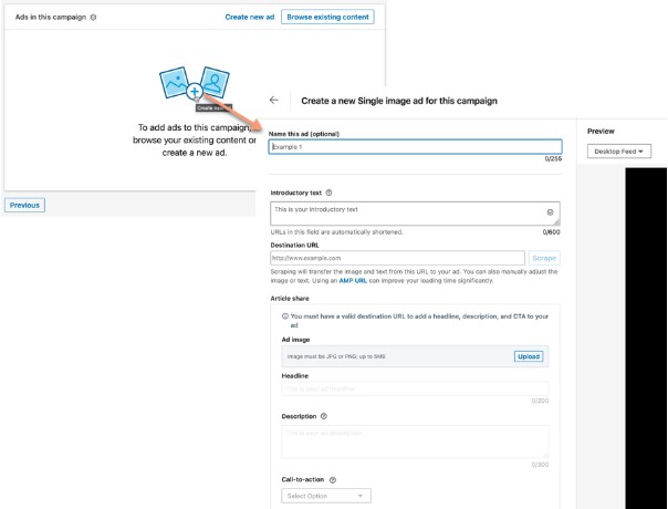 Add your Linkedin Ads to the campaign