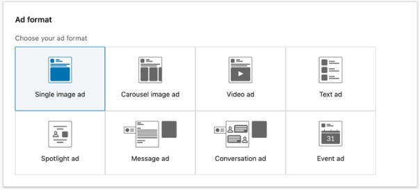 Single image LinkedIn ad format