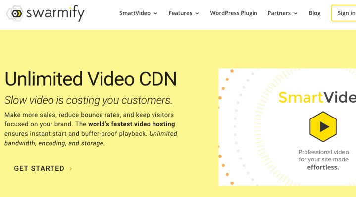 Swarmify video hosting