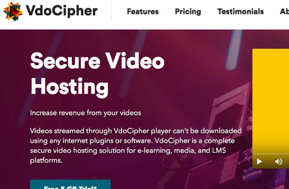 VdoCipher private video hosting