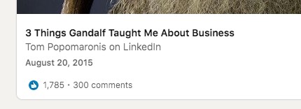 linkedin article viral tom