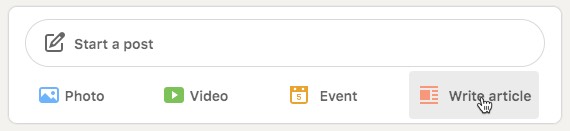 Write an article on LinkedIn