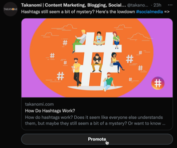 Repurposing blog content as a promoted social post