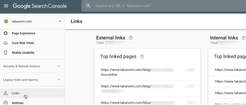Run a links report in Google Search Console