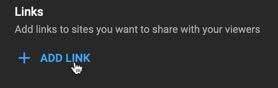 Add one or more links to your YouTube Channel, such as to your business website