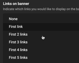 Choose how many links to show on your YouTube Channel banner