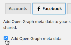 Click Add Open Graph meta data in Yoast