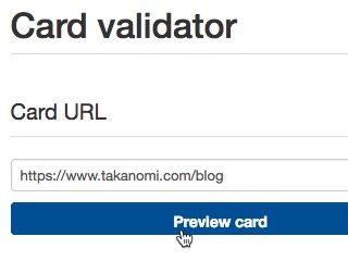 Use the Twitter Card Validator