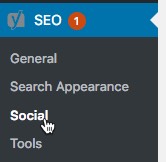 Click on SEO > Social in Yoast