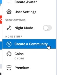 Create a community on Reddit