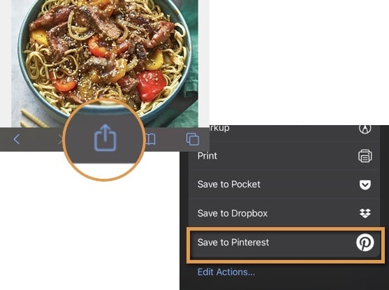 How to share to Pinterest using iPhone